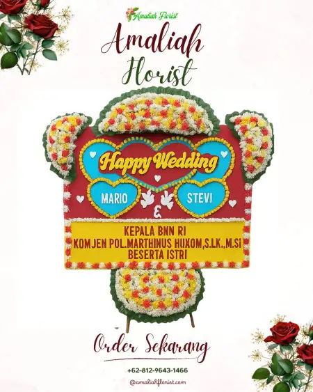 Papan Bunga Pernikahan Meluwur
